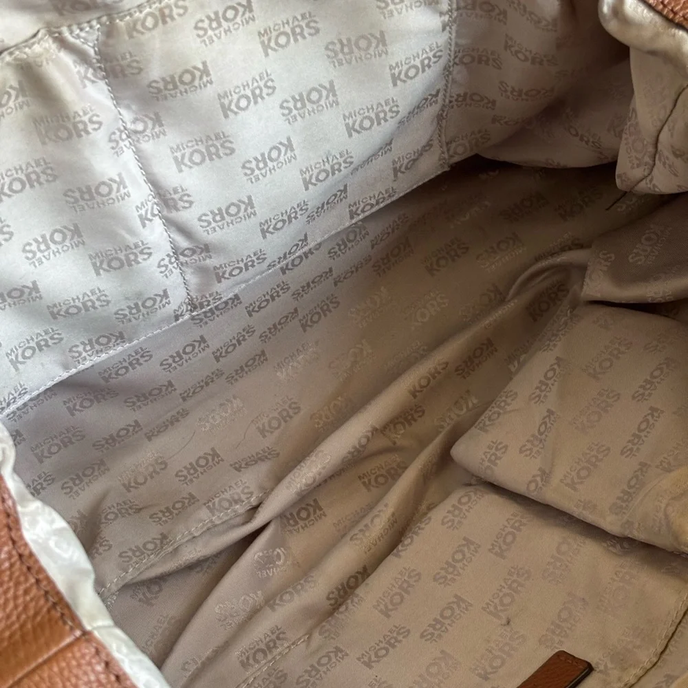 Michael Kors Timeless Brown Leather Satchel - Picture 15 of 16